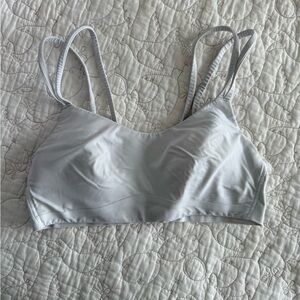 White Lululemon Double Strap Bra